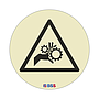 Rotating parts hazard warning symbol labels (Sheet of 18)