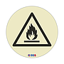 Flammable hazard warning symbol labels (Sheet of 18)
