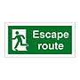 Escape route Running man Left sign