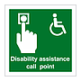 Disability assistance call point sign