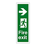 Fire exit with arrow right sign