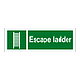 Escape ladder with text (Marine Sign)