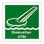 Evacuation slide with text (Marine Sign)