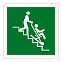 Emergency evacuation chair symbol sign