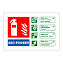 ABC Powder fire extinguisher Identification Sign