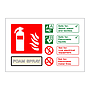 Foam spray fire extinguisher Identification Sign