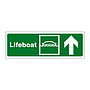 Lifeboat with Up directional arrow (Marine Sign)