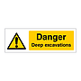 Danger Deep excavations sign