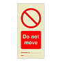 Do not move tie tag Pack of 10 (Marine Sign)