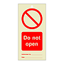 Do not open tie tag Pack of 10 (Marine Sign)