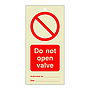 Do not open valve tie tag Pack of 10 (Marine Sign)