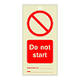 Do not start tie tag Pack of 10 (Marine Sign)