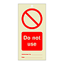 Do not use tie tag Pack of 10 (Marine Sign)