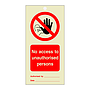 No access to unauthorised persons Tie Tag Pack of 10 (Marine Sign)