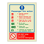 Passenger fire action (Marine Sign)