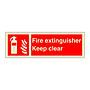 Fire extinguisher Keep clear (Marine Sign)