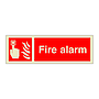 Fire alarm with text (Marine Sign)