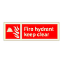 Fire hydrant Keep clear (Marine Sign)