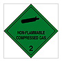 Hazard diamond Class 2.2 Non-Flammable compressed gas (Marine Sign)