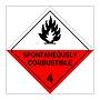 Hazard diamond Class 4.2 Spontaneously combustible (Marine Sign)
