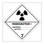 Hazard diamond Class 7 Radioactive category I (Marine Sign)