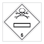 Hazard diamond Class 6.1 Toxic gases UN numbers display (Marine Sign)