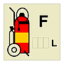 Foam wheeled fire extinguisher (Marine Sign)