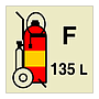 135L Wheeled foam fire extinguisher (Marine Sign)