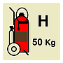 50kg Halon fire extinguisher (Marine Sign)