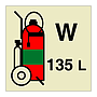 135L Wheeled water fire extinguisher (Marine Sign)