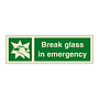 Break glass in emergency (Marine Sign)