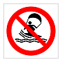 No kite surfing symbol sign