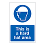 This is a hard hat area sign