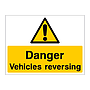 Danger Vehicles reversing sign