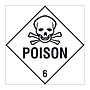 Poison Class 6 hazard warning diamond sign