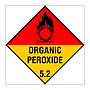 Organic peroxide Class 5.2 hazard warning diamond sign
