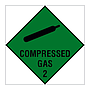 Compressed gas Class 2 hazard warning diamond sign