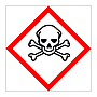 Toxic Hazard warning diamond GHS label