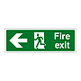 Fire exit arrow left sign