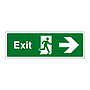 Exit with arrow right sign