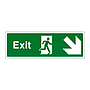 Exit arrow down right sign