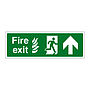 Fire exit NHS running man arrow up sign