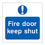 Fire door keep shut sign