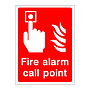 Fire alarm call point sign