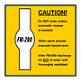 Caution FM-200 sign