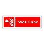 Wet riser sign