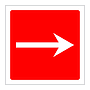 Fire arrow right sign