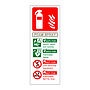 Foam spray fire extinguisher Identification Sign