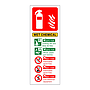 Wet chemical fire extinguisher Identification Sign