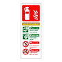 Foam branch pipe fire extinguisher identification sign